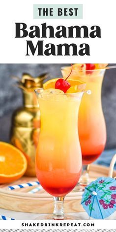 Fruity Drink Recipes Alcohol, Best Liquor Drinks, Fruity Sweet Alcoholic Drinks, Fruity Mix Drinks, How To Make A Bahama Mama Drink, Bahamas Mama Drink Recipe, Bahamas Mama Drink, Sweet Liquor Drinks, Tropical Rum Drinks