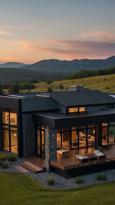 Cozy Up: 15 Modern Mountain Home Inspirations to Warm Your Heart 38 Colorado Luxury Homes, Modern House In Mountains, Contemporary Mountain Home Exterior, Contemporary Mountain Home Interiors, Modern Mountain Home Interiors, Luxury Mountain Homes Interiors, Mountain Modern Home Exterior, Mountain Home Ideas, Mountain Modern Home Interiors