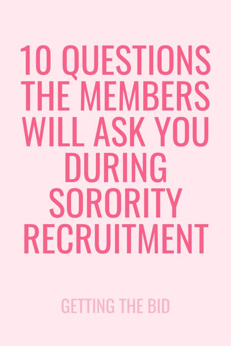 Pref Round Questions, Sorority Line Names Ideas, Sorority Questions, Questions To Ask During Sorority Rush, Rush Questions, Sorority Tips, It Girl Tips, Recruitment Questions, Sorority Rush Week Outfits