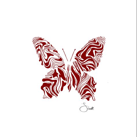 Red Butterfly, Butterfly Tattoo, Tattoo Designs, Tattoos, Skin, Red, White, Black