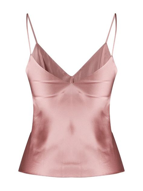 Gilda & Pearl Sophia Silk Camisole - Farfetch Pink Cami Outfit, Pink Top Outfit, Pearl Lingerie, Cami Outfit, Designer Summer Dresses, Fancy Fits, Light Pink Tops, Satin Tank Top, Silk Camisole