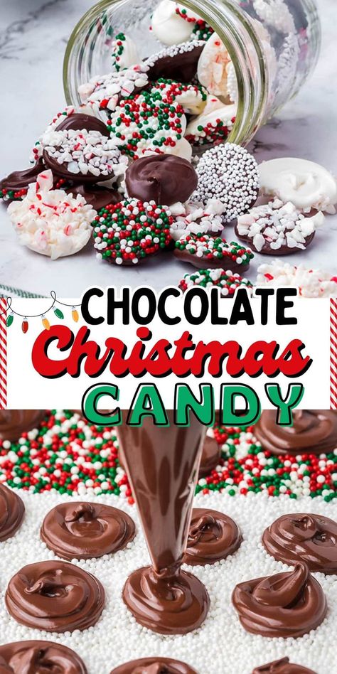 Chocolate Christmas Candy Chocolate Christmas Candy, Cookies Photo, Easy Christmas Candy Recipes, Christmas Candy Easy, Christmas Candy Homemade, Easy Candy Recipes, Christmas Candies, Christmas Candy Gifts, Princess Pinky Girl