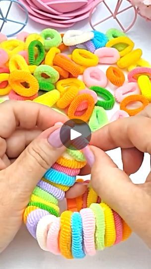 631K views · 8.3K reactions | Craft Ideas with Hair Rubber Bands Tutorial #craft #diy #tutorial #handmadecrafts #craftseasydiy | DIY Easy Crafts | DIY Easy Crafts · Original audio Rubber Band Crafts Diy, How To Make Hair Bands, Handmade Bracelets Ideas, Wild West Crafts, Crafts Diy Easy, Diy Easy Crafts, Plastic Rings Crafts, Hair Pins Diy, Loom Bands Tutorial