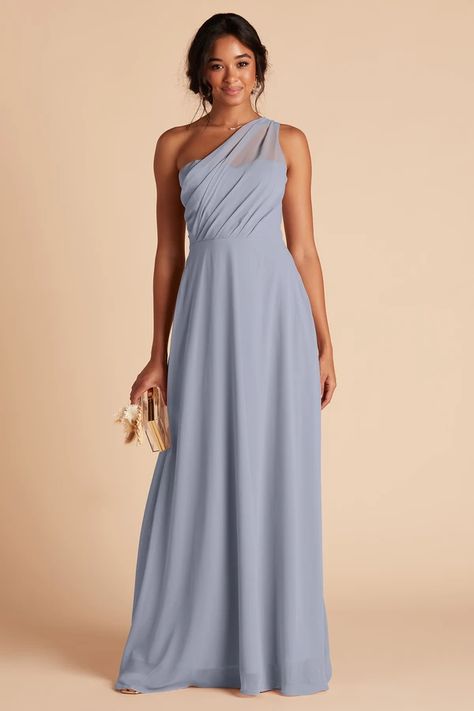 Ice Blue Bridesmaid Dress, Bridesmaid Dress Chiffon, Goddess Vibes, Lavender Bridesmaid Dresses, Convertible Bridesmaid Dress, One Shoulder Bridesmaid Dresses, One Shoulder Bridesmaid, Grecian Goddess, Dusty Blue Bridesmaid Dresses