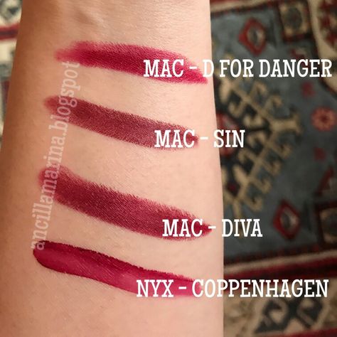 D For Danger Mac Lipstick, Mac D For Danger Lipstick, D For Danger Mac, Mac Sin Lipstick, Mac Sin, Mac Lipstick Velvet Teddy, Mac Diva, Mac Diva Lipstick, Mac Lipstick Colors