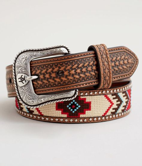 Cowboy Belts, Belt Ideas, Belt Buckle Jewelry, Aztec Fabric, Country Clothes, Belt Western, Cowboy Belt Buckles, Cowgirl Accessories, Mens Western