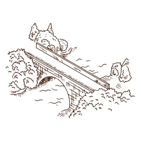 Bridge above the river line art PNG Design Bridge Doodle, Design Line, Art Png, Tee Shirt Designs, Create T Shirt, Design Ad, Design Quotes, Png Design, Shirt Ideas