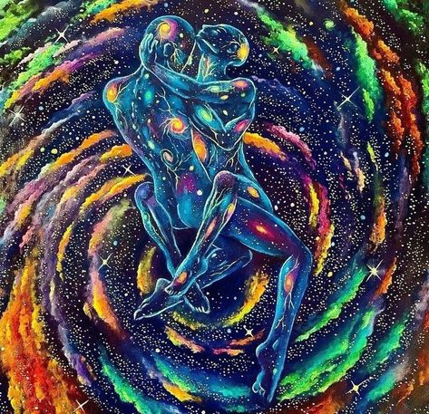 Soulmates Art, Sacred Sexuality, Twin Flame Art, Dream Relationship, Image Couple, Spiritual Wallpaper, Sensory Art, Psychadelic Art, Flame Art