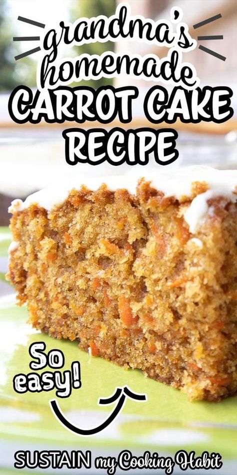 Carrot Recipes Dessert, Carrot Cake Recipe Homemade, Carrot Cake Recipe Easy, Homemade Carrot Cake, Easy Carrot Cake, Bolo Fit, Sweet Carrot, Best Carrot Cake, Carrot Cake Recipe