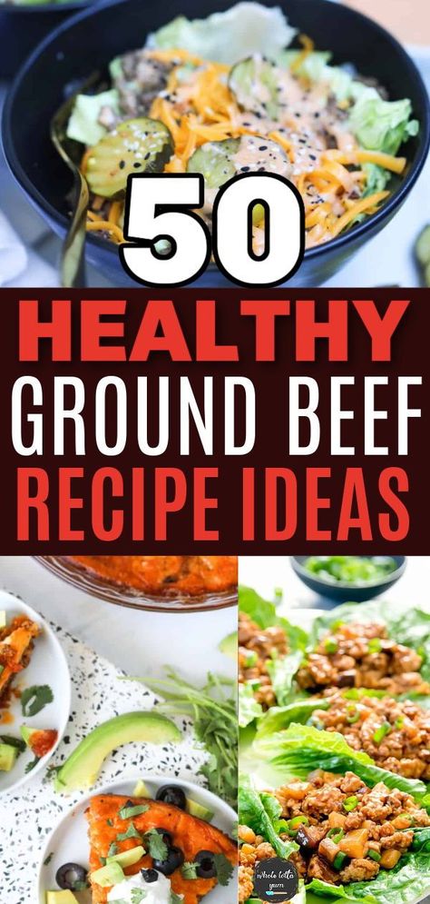 Healthy Hamburger, Healthy Ground Beef Recipes, Ground Beef Recipe, Healthy Beef Recipes, Healthy Ground Beef, Ground Beef Recipes Healthy, Healthy Beef, Dinner With Ground Beef, Ground Beef Recipes Easy