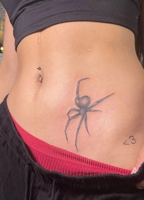 Finish Her Tattoo, First Tattoos, First Tattoo Ideas, Stomach Tattoos Women, Foreign Celebrities, Web Tattoo, Tattoos For Black Skin, Spider Tattoo, Tato Lengan