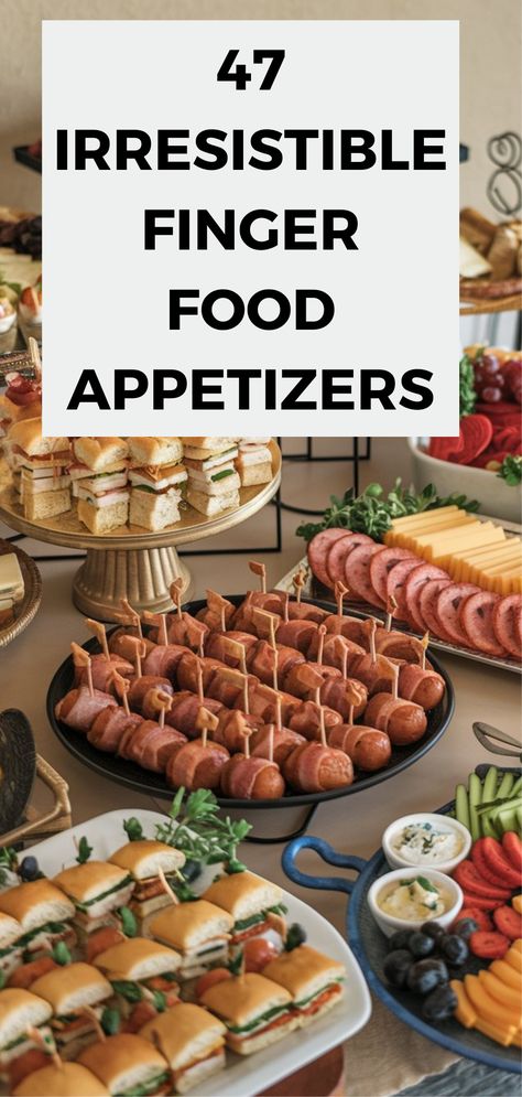 Discover delightful finger food appetizers that are perfect for entertaining and easy to prepare. Side Appetizers Parties, Finger Foods Board, Appetizer Recipes Birthday, Nibbles For Drinks, American Food Appetizers, Appetizers For A Crowd Finger Foods, Party Finger Foods In Cups, Appetizers Easy Finger Food Appetizer Recipes Simple, Non Messy Appetizers