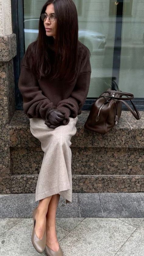 Brown Leather Gloves, Brown Outfit, Cute Fall Outfits, 가을 패션, Autumn Outfit, Inspiration Mode, Mode Inspiration, Elegant Outfit, Minimal Fashion