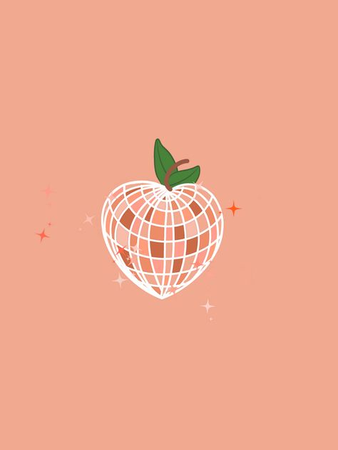 Peach Widgets, Peach Cartoon, Peachy Clean, Disco Poster, Peachy Aesthetic, Peach Honey, Peach Design, Yoga Aesthetic, Ipad Aesthetic