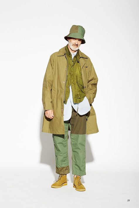 Japanese Workwear, American Casual, Outdoor Fashion, Japanese Outfits, Engineered Garments, Military Fashion, Hat Fashion, Military Jacket, Sneakers Fashion