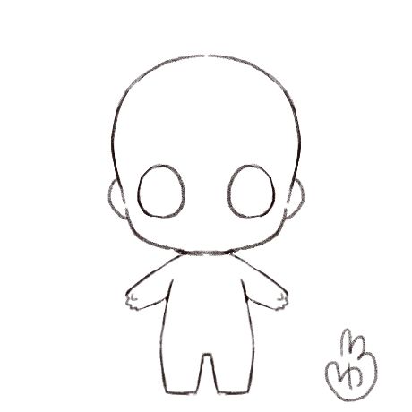 Anime Chibi Drawing Reference, Chibi Body Template, Cartoon Faces Drawing Sketches, Free To Use Chibi Base, Chibi Oc Drawing, Mini Chibi Base, Semi Chibi Poses, Chibi Art Reference Poses, Ych Base Chibi