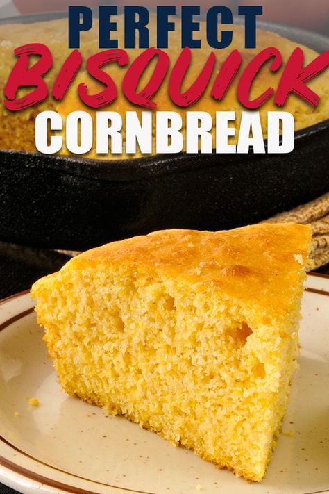 Cornbread With Bisquick, Bisquick Cornbread Recipe, Bisquick Cornbread, Impossible Recipes, Pancake Tacos, Easy Homemade Cornbread, The Best Cornbread, Buttery Cornbread, Bisquick Recipe