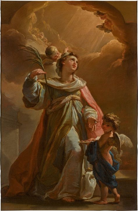 Saint Philomena, Salve Regina, Happy Feast, Saint Lucy, Glory Be, Catholic Images, Italian Painters, Madonna And Child, Santa Lucia