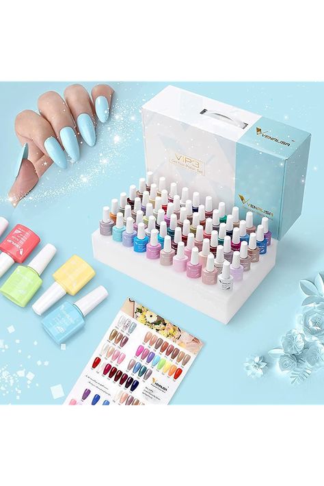 VENALISA VIP1 VIP2 VIP3 Kit Colors Gel Nail Polish with Base Top Coat Different Color Nails, Uv Nail Polish, Uv Gel Nail Polish, Nail Gel Polish, Nail Polish Kits, Professional Nail Art, Uv Nails, Led Nail Lamp, Gel Polish Colors