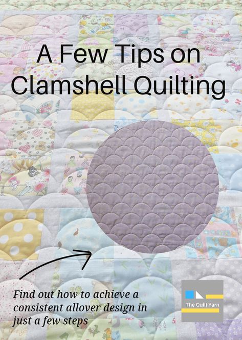 Clamshell Quilting on a sitdown longarm machine using the Handiquilter Multi Clamshell ruler Clamshell Quilt Pattern Free, Clamshell Quilting Designs, Longarm Quilting Rulers, Clam Shell Quilting Designs, Clam Shell Quilt, Epp Clamshell, Clamshell Quilting, Quilting Borders, Longarm Quilting Tutorials