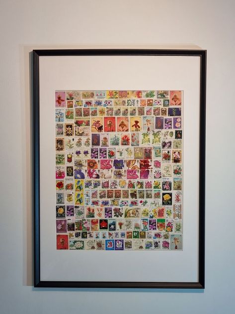 Vintage stamp flower collage art Postage Stamp Display, Postage Stamp Collage, Postage Stamps Collage, Postage Stamps Crafts, Stamp Collage, Postage Stamp Collection, Collage Frame, Flower Collage, Postage Stamp Art