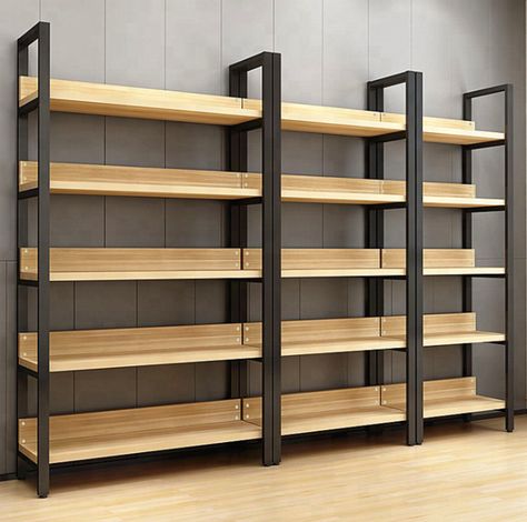 Source Hot Sale Store Display rack/Shelves Supermarket Shelf/Rack on m.alibaba.com Wine Shop Interior, Store Shelves Design, Shop Shelving, Diy Storage Shelves, Rack Shelves, Grocery Store Design, Desain Pantry, Supermarket Design, Supermarket Shelves