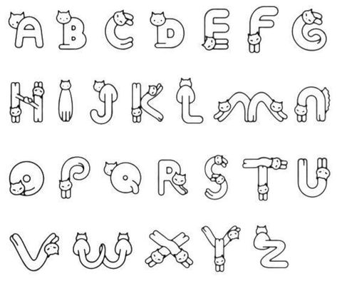 Cat Letters Alphabet, Cat Font, Hand Lettering Alphabet Fonts, Lettering Styles Alphabet, Tattoos For Men And Women, White Tattoos, Decorative Fonts, Hand Lettering Art, Hand Lettering Fonts