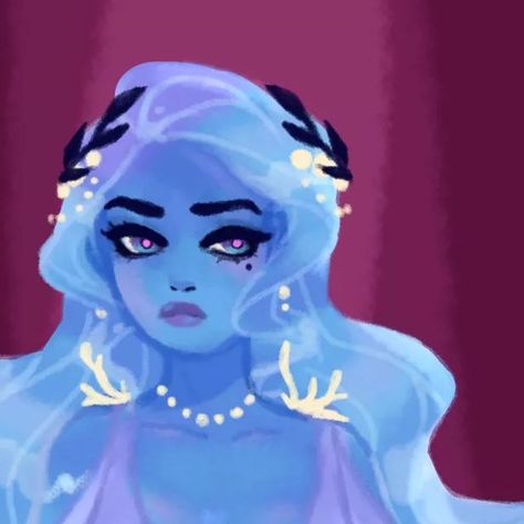 Lore Olympus Redesign, Lore Olympus Aphrodite, Aphrodite Lore Olympus, Lore Olympus Oc, Aphrodite Illustration, Mythical Characters, Water Nymph, Princess Jellyfish, Water Nymphs