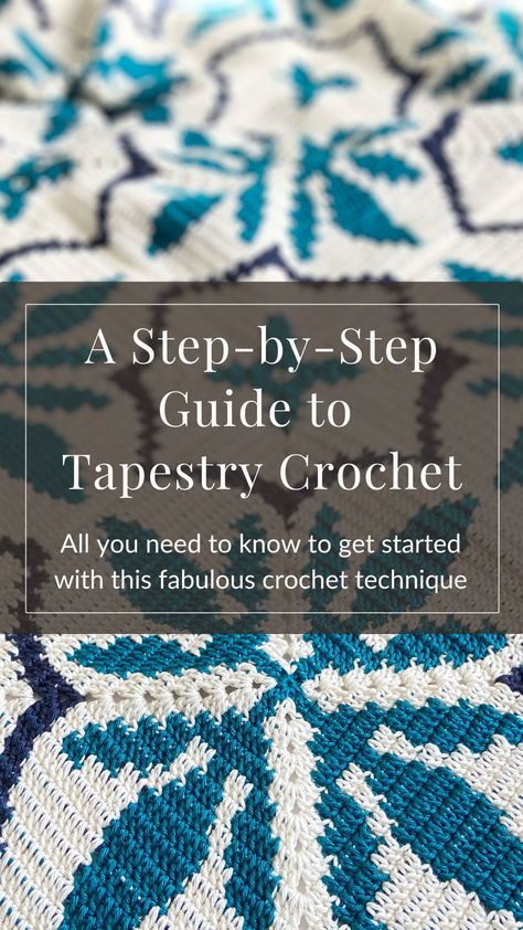 A Step-by-Step Guide to Tapestry Crochet Brioche Crochet, Modern Crochet Blanket, Crochet Yarns, Crochet Stitches Guide, Crocheting Ideas, Crochet Blanket Designs, Crochet Blanket Afghan, Tapestry Crochet Patterns, Crochet Tips