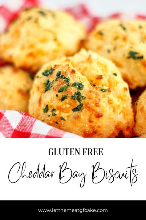 These Gluten Free Cheddar Bay Biscuits are just like the ones from Red Lobster — soft, cheesy, and garlicky! They’ll be on your table in under 30 minutes! Red Lobster Cheddar Bay Biscuits Gluten Free, Gf Cheddar Bay Biscuits, Gluten Free Cheddar Biscuits, Gluten Free Cheddar Bay Biscuits, Gluten Free Red Lobster Biscuits, Gf Dough, Gluten Free Cheese Biscuits, Gluten Free Flour Recipe, Gluten Free Bisquick