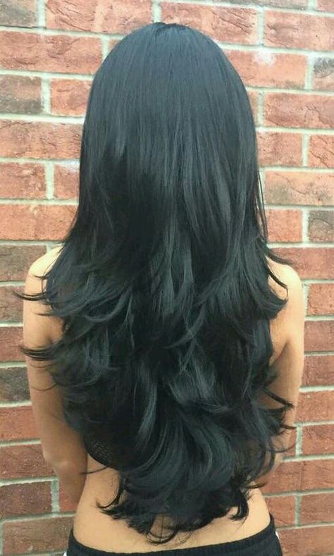 Layer Panjang, Hair Inspiration Long, Hairstyles For Layered Hair, Hair Stylies, Haircuts Straight Hair, Long Black Hair, Long Layered Hair, Haircuts For Long Hair, Cut My Hair