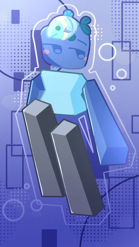 My bsf !! || Blocky art Blocky Art Style, Blocky Art, Roblox Funny, Cute Anime Character, Art Style, Chibi, Funny, Anime, Art