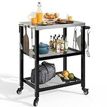 Outdoor Grill Cart, Outdoor Bbq Party, Backyard Bbq Grill, Cart Table, Stainless Steel Table Top, Grill Stand, Table With Wheels, Grill Cart, Prep Table