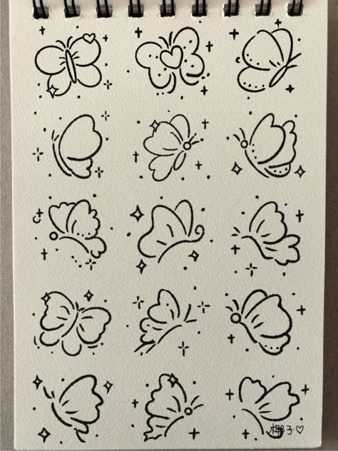 Mini Doodle, Cute Easy Doodles, Wallpaper Instagram, Tiny Art, Doodle Ideas, Education Art, Easy Doodle Art, Butterfly Drawing, Easy Doodles Drawings