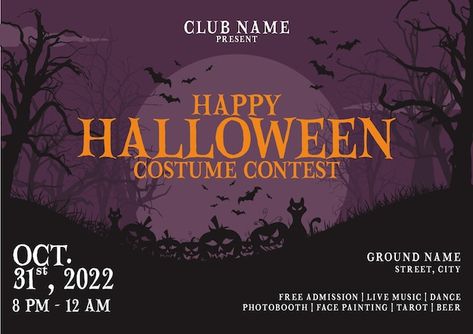 Halloween costume contest design poster ... | Premium Vector %23Freepik %23vector %23background %23poster %23sale %23party Vector Halloween Costume, Background Halloween, Poster Halloween, Halloween Cartoon, Halloween Background, About Halloween, Halloween Costume Contest, Halloween Poster, Costume Contest