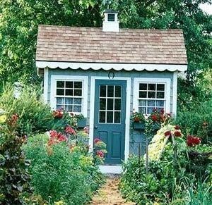 All The Garden Sheds Of Your Wildest, Quaintest Dreams #buildsheddiy #shedbuildingideas #sheddesigns Shed Decor, Diy Shed Plans, Backyard Sheds, Casa Vintage, Garden Sheds, She Sheds, Diy Shed, Shed Design, Building A Shed