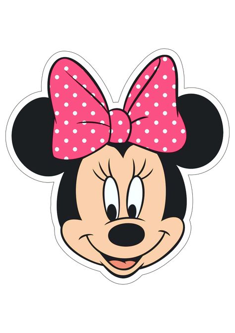 3 Minnie Mouse Birthday, Minnie Mouse Images Free Printable, Mini Mouse Face, Mickey Mouse Topper, Minney Mouse, Minnie Mouse Cartoons, Minnie Mouse Stickers, Spiderman Cake Topper, Minnie Mouse Cake Topper