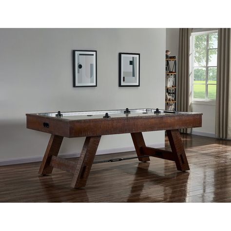 HB Home Telluride HB Home 83'' 2-Player Air Hockey Table & Reviews | Wayfair Table Tennis Conversion Top, Air Hockey Tables, Hockey Table, Air Hockey Table, Game Room Bar, Modern Country Style, Air Hockey, American Signature Furniture, Value City Furniture