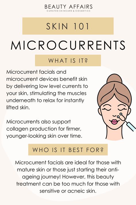 The benefits of microcurrent therapy for your skin! Here's why we love microcurrent machines and how to do a microcurrent facial at home. Skincare facts about microcurrent devices and skincare tools for your skin. Microcurrent Machines, At Home Skincare, Facial Benefits, Facial At Home, Skincare Facts, Derma Rolling, Skin Facts, Facial Devices, Skin Care Business