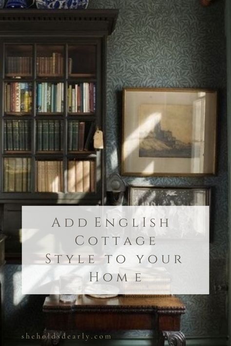 Learn 12 ways to add English cottage style to your home, but studying some of the key elements that go into this decor style! English Cottage Style Den, British Country House Decor, The English Home Magazine, Vintage English Living Room, English Cottage Style Entryway, Eclectic English Decor, English House Design Interior, English Cottage Style Rugs, Traditional English Cottage Interiors