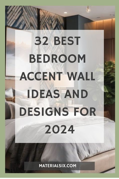 32 Best Bedroom Accent Wall Ideas And Designs For 2024 - MaterialSix King Bedroom Wall Decor, Main Bedroom Wallpaper Ideas, Window Accent Wall Bedroom, How Many Accent Walls In One Room, Accent Wall Main Bedroom, Cream Room With Accent Wall, Vaulted Bedroom Accent Wall, Wallpaper In Guest Bedroom, Unique Bedroom Accent Walls