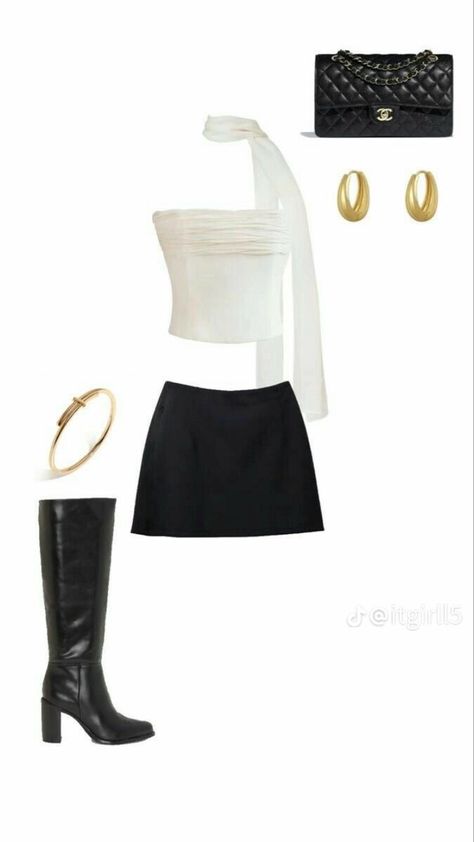 Outfit Ideas Party Night Casual, August Outfits, Elegant Fashion Outfits, Fest Outfits, Corporate Outfits, Looks Street Style, Looks Black, Night Out Outfit, Mode Inspo