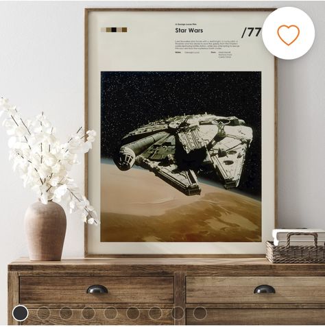 Star Wars Room, Modern Illustration, Star Wars Movie, Frame Crafts, Retro Wall, Disney Cruise, Gold Wood, Unframed Prints, Custom Items