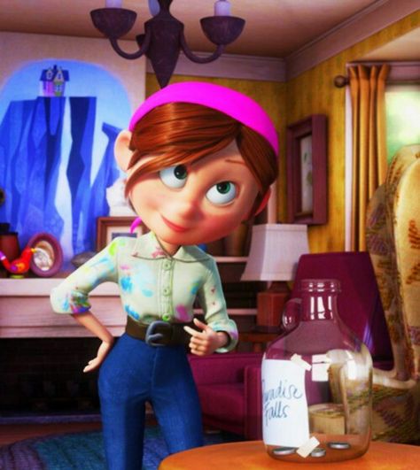 Paradise Falls fund jar Honeymoon Jar, Ellie Fredricksen, Carl Costume, Up Carl Y Ellie, Up Carl And Ellie, Carl Y Ellie, Carl And Ellie, Up Pixar, Up The Movie