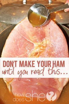 Don’t make your ham until you read this…Bone-In Baked Ham Recipe #ham #dinnerrecipes Best Ham Recipe, Ham Ideas, Ham Sauce, Ham Recipe, Pork Ham, Baked Ham, Ham Recipes, Pork Dishes, Holiday Cooking