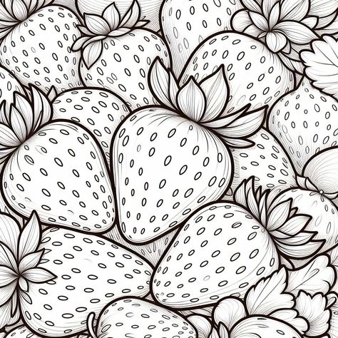 Free Coloring Sheets For Adults, Bold And Simple Coloring Pages, Traceable Drawings To Paint, Colouring Sheets For Adults, Abstract Pencil Drawings, Botanical Line Drawing, Fruit Coloring Pages, Abstract Coloring Pages, Food Illustration Art