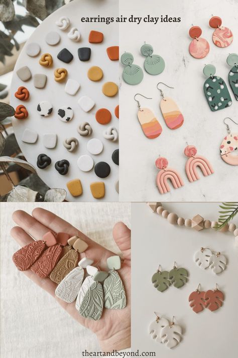 Air Dry Clay Project ideas First-timers must try | The Art And Beyond Clay Project Ideas, Air Dry Modeling Clay, Diy Air Dry Clay, Air Dry Clay Projects, Ring Display, Display Jewelry, Pottery Workshop, Clay Diy Projects, Clay Crafts Air Dry