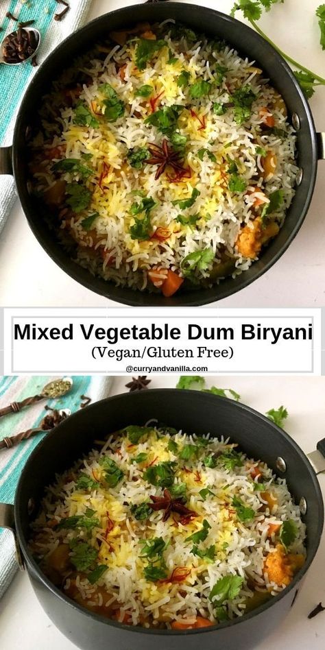 Vegetable Biryani Recipe, Indian Comfort Food, Vegetable Biryani, Veg Biryani, Rustic Recipes, Dum Biryani, Ayam Bakar, Asam Jawa, Biryani Recipe