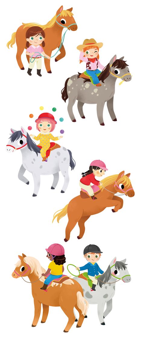 Horse Cartoon Illustration, Pony Illustration Cute, Horse Illustration Cute, Cartoon Horse Character Design, Pony Character Design, Horse Cute Drawing, Horse Drawing Cute, Riding Horse Illustration, Horse Riding Illustration