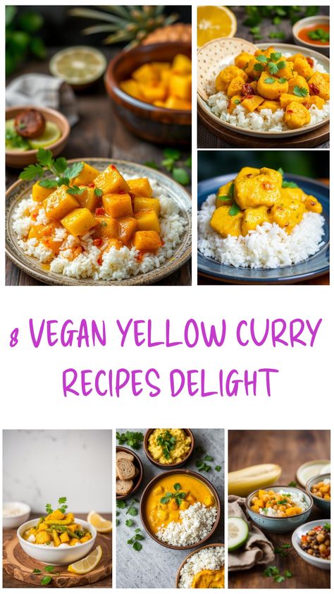 Spice up your life with 8 vibrant vegan yellow curry recipes! Vegan Yellow Curry, Jackfruit Chicken, Yellow Curry Recipe, Vegan Banana Muffins, Ube Recipes, Yellow Curry, Vanilla Ice Cream Recipe, Spice Up Your Life, Red Lentil